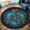 The Vikings Skull Pattern Area Rug Round Floor Mat Living Room Carpet Bathroom Kitchen Rug Doormat