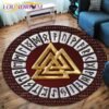 The Vikings Skull Pattern Area Rug Round Floor Mat Living Room Carpet Bathroom Kitchen Rug Doormat