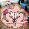 The Vikings Skull Pattern Area Rug Round Floor Mat Living Room Carpet Bathroom Kitchen Rug Doormat