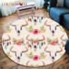 The Vikings Skull Pattern Area Rug Round Floor Mat Living Room Carpet Bathroom Kitchen Rug Doormat