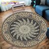The Vikings Skull Pattern Area Rug Round Floor Mat Living Room Carpet Bathroom Kitchen Rug Doormat