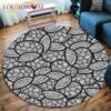The Vikings Skull Pattern Area Rug Round Floor Mat Living Room Carpet Bathroom Kitchen Rug Doormat