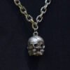 Three-dimensional Death Skull Head Necklace Skull Skeleton Choker Pendant Gothic Jewelry For Women Men