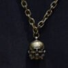 Three-dimensional Death Skull Head Necklace Skull Skeleton Choker Pendant Gothic Jewelry For Women Men
