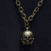 Three-dimensional Death Skull Head Necklace Skull Skeleton Choker Pendant Gothic Jewelry For Women Men