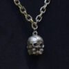 Three-dimensional Death Skull Head Necklace Skull Skeleton Choker Pendant Gothic Jewelry For Women Men
