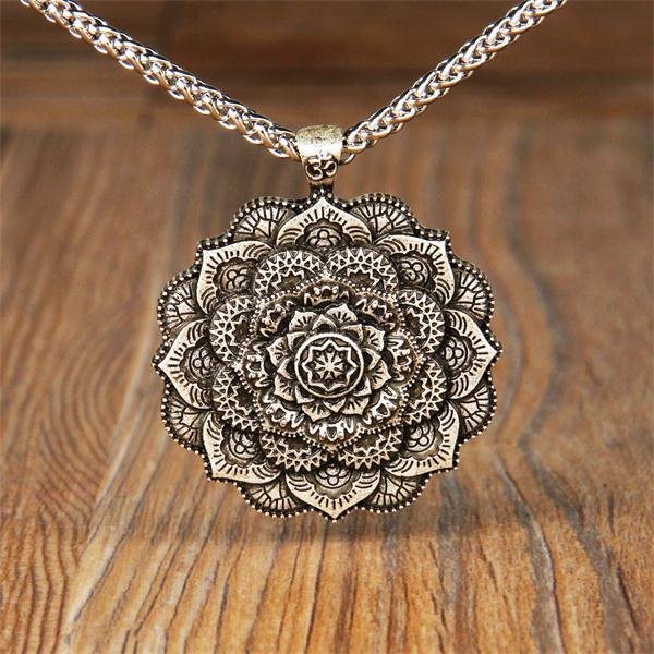 New Magicun Viking~Tibet Mandala pendant Necklace geometry amulet Religious jewelry OM indian  1pc