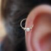 Tiny Leaf Cartilage Earring Body Piercing Helix Ring