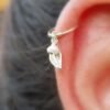 Tiny Leaf Cartilage Earring Body Piercing Helix Ring
