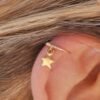 Tiny Leaf Cartilage Earring Body Piercing Helix Ring