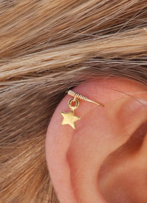 Tiny Leaf Cartilage Earring Body Piercing Helix Ring