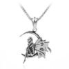 Cross Halloween Skeleton Head Necklace Flying Dragon Angel Skull Axe Bullet Anchor Cross Pendant Necklace Men's And Women's Accessories Titanium Steel Personality Necklace,