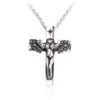Cross Halloween Skeleton Head Necklace Flying Dragon Angel Skull Axe Bullet Anchor Cross Pendant Necklace Men's And Women's Accessories Titanium Steel Personality Necklace,