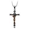 Cross Halloween Skeleton Head Necklace Flying Dragon Angel Skull Axe Bullet Anchor Cross Pendant Necklace Men's And Women's Accessories Titanium Steel Personality Necklace,