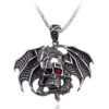 Cross Halloween Skeleton Head Necklace Flying Dragon Angel Skull Axe Bullet Anchor Cross Pendant Necklace Men's And Women's Accessories Titanium Steel Personality Necklace,