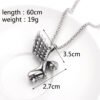 Cross Halloween Skeleton Head Necklace Flying Dragon Angel Skull Axe Bullet Anchor Cross Pendant Necklace Men's And Women's Accessories Titanium Steel Personality Necklace,