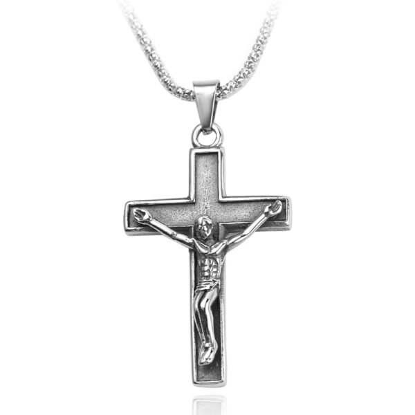 Cross Halloween Skeleton Head Necklace Flying Dragon Angel Skull Axe Bullet Anchor Cross Pendant Necklace Men's And Women's Accessories Titanium Steel Personality Necklace,