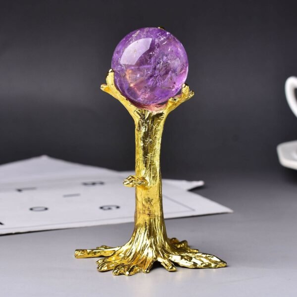 Tree Shape Crystal Ball Stand Base Resin Room Decor Sphere Stand Holder Ornament
