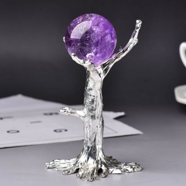 Tree Shape Crystal Ball Stand Base Resin Room Decor Sphere Stand Holder Ornament