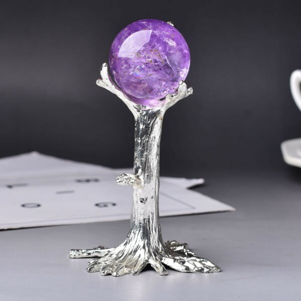 Tree Shape Crystal Ball Stand Base Resin Room Decor Sphere Stand Holder Ornament