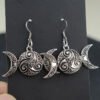 Trinity Moon Earring For Women Gothic Witchy Earring