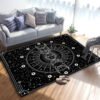Triple Moon And Pentagram Altar Or Tarot Witchy Gothic Rug Floor Mat, Area Rug Large, Carpets For Living Room Bed Room, Bath Rug - Rug