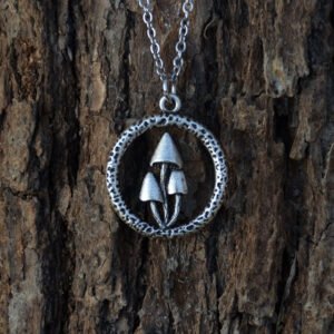 Unique-Silver-Mushroom-Pendant-Necklace-Charm-Plant-Daily-Jewelry Unique Silver Mushroom Pendant Necklace Charm Plant Daily Jewelry