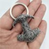 Viking Magic~Viking Amulet Hammer Scandinavian Keychain Charm Thor hammer Mjolnir Norse Jewelry viking Keychain Men Giftbag