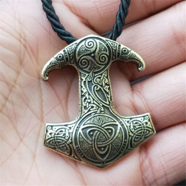 Viking Magic~Viking Amulet Hammer Scandinavian Keychain Charm Thor hammer Mjolnir Norse Jewelry viking Keychain Men Giftbag