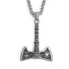 Viking Axe Pendant Necklace Stainless Steel Vikings Jewelry