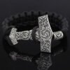 Viking Magic~Viking Bracelet Rune Thor Hammer Slavic Amulet Scandinavian Odin Symbol Trinity Knot Bracelet Vikingos Jewelry Accsesori