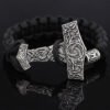 Viking Magic~Viking Bracelet Rune Thor Hammer Slavic Amulet Scandinavian Odin Symbol Trinity Knot Bracelet Vikingos Jewelry Accsesori