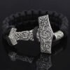 Viking Magic~Viking Bracelet Rune Thor Hammer Slavic Amulet Scandinavian Odin Symbol Trinity Knot Bracelet Vikingos Jewelry Accsesori