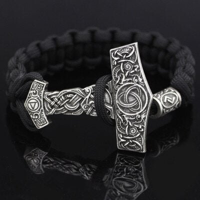 Viking Magic~Viking Bracelet Rune Thor Hammer Slavic Amulet Scandinavian Odin Symbol Trinity Knot Bracelet Vikingos Jewelry Accsesori