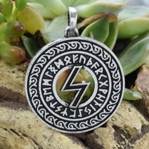 New Magicun Viking~Viking Futhark Rune Pendant Norse Necklace Nordic Pendants Necklace Collier