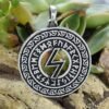 New Magicun Viking~Viking Futhark Rune Pendant Norse Necklace Nordic Pendants Necklace Collier