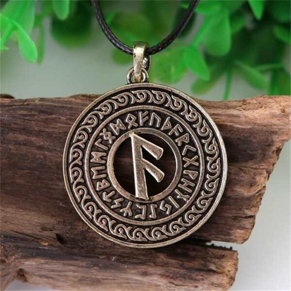New Magicun Viking~Viking Futhark Rune Pendant Norse Necklace Nordic Pendants Necklace Collier
