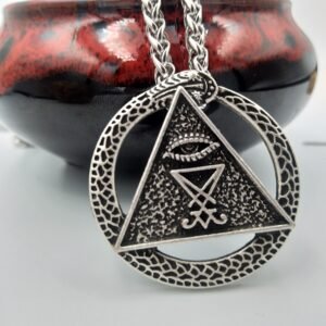 Viking Magic~Viking Jewelry Satan Charm Pagan Wiccan Talisman Seing Eye Amulet Sigil of Lucifer Snake Pendant Necklaces Eye of Horus Egyptian
