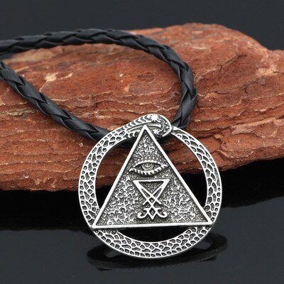 Viking Magic~Viking Jewelry Satan Charm Pagan Wiccan Talisman Seing Eye Amulet Sigil of Lucifer Snake Pendant Necklaces Eye of Horus Egyptian