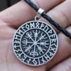 Viking Magic~Viking Odin Runavin necklace For Women Men SYMBOL OF NORSE RUNIC NORSE Runes Vegvisir Pendant Necklace Compass Viking Jewelry