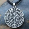 Viking Magic~Viking Odin Runavin necklace For Women Men SYMBOL OF NORSE RUNIC NORSE Runes Vegvisir Pendant Necklace Compass Viking Jewelry