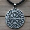 Viking Magic~Viking Odin Runavin necklace For Women Men SYMBOL OF NORSE RUNIC NORSE Runes Vegvisir Pendant Necklace Compass Viking Jewelry