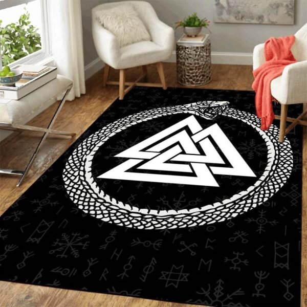 Viking Odin Wolf Rug Viking Norse Mythology Large Area Rugs Comfortable Carpet Rugs For Bedroom Printed Mat Bedroom Decor Carpet