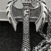 New Magicun Viking~Viking Pendant Axe talisman Necklace pagan smybol jewelry vintage style 1pc