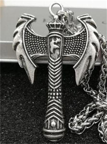 New Magicun Viking~Viking Pendant Axe talisman Necklace pagan smybol jewelry vintage style 1pc