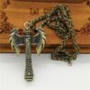 New Magicun Viking~Viking Pendant Axe talisman Necklace pagan smybol jewelry vintage style 1pc