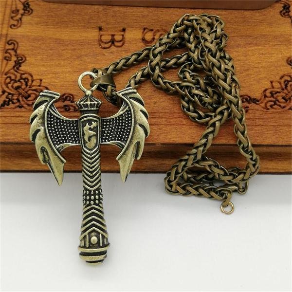 New Magicun Viking~Viking Pendant Axe talisman Necklace pagan smybol jewelry vintage style 1pc