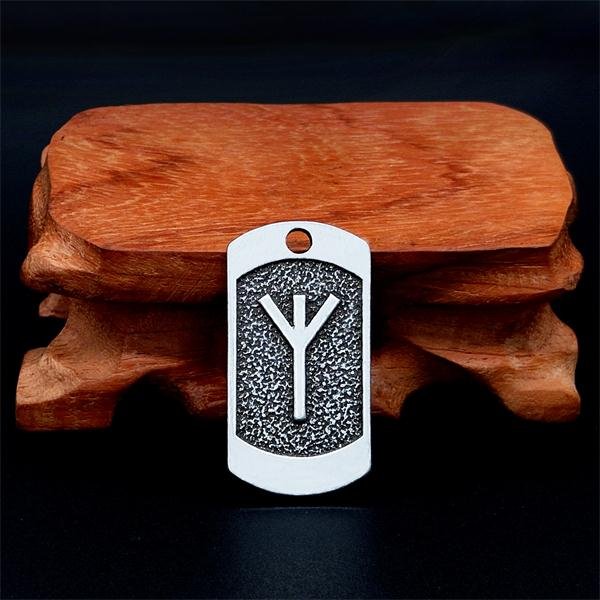 New Magicun Viking~Viking Pendant Norse Futhark Wolf Necklace Men's Pagan Amulet jewelry 1pc