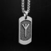 New Magicun Viking~Viking Pendant Norse Futhark Wolf Necklace Men's Pagan Amulet jewelry 1pc