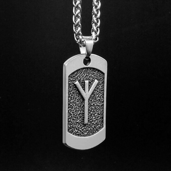 New Magicun Viking~Viking Pendant Norse Futhark Wolf Necklace Men's Pagan Amulet jewelry 1pc